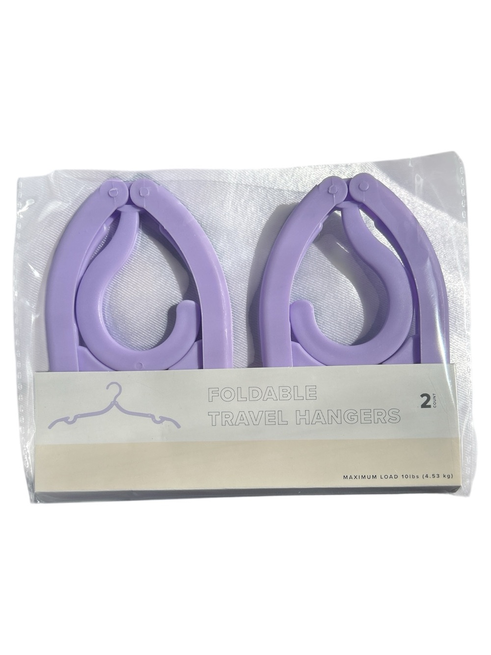 Foldable Travel Hangers - Lavender (2-Pack)
